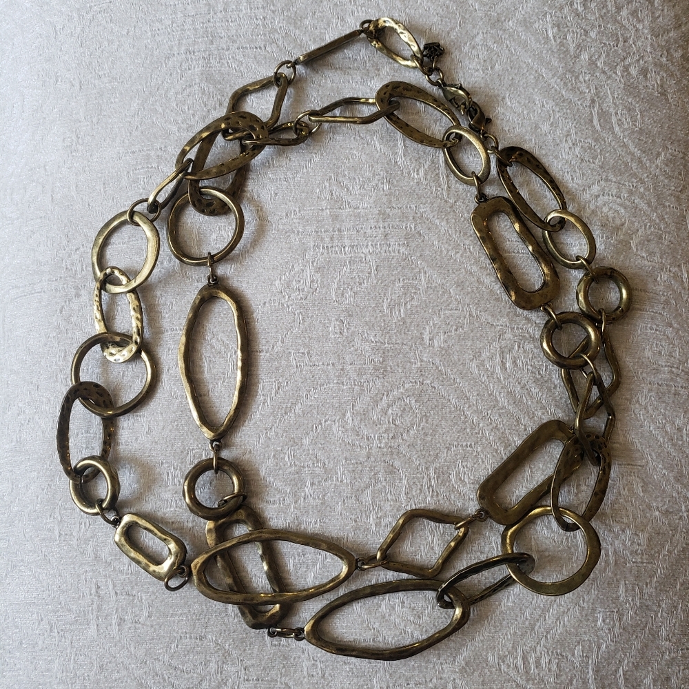 Hoop Hoop Hooray - Brass hoop necklace